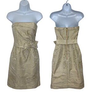 Kate Spade Cream Strapless Mini Dress wedding belles and whistles
